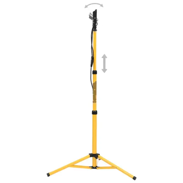 Statiiviga LED töövalgusti, 2 x 50 W, soe valge, must-kollane – 3