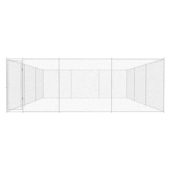 Suur välikoeraaedik lukustatava väravaga, tsingitud teras, 570 x 570 x 185 cm – 2