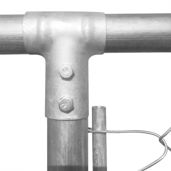 Suur välikoeraaedik lukustatava väravaga, tsingitud teras, 570 x 570 x 185 cm – 4