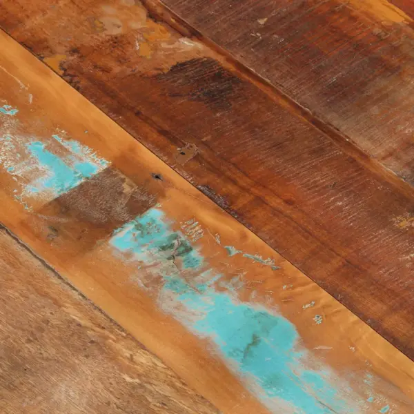 Ristkülikukujuline taaskasutatud täispuidust lauaplaat, 120 x 60 cm, 15–16 mm, mitmevärviline – 11