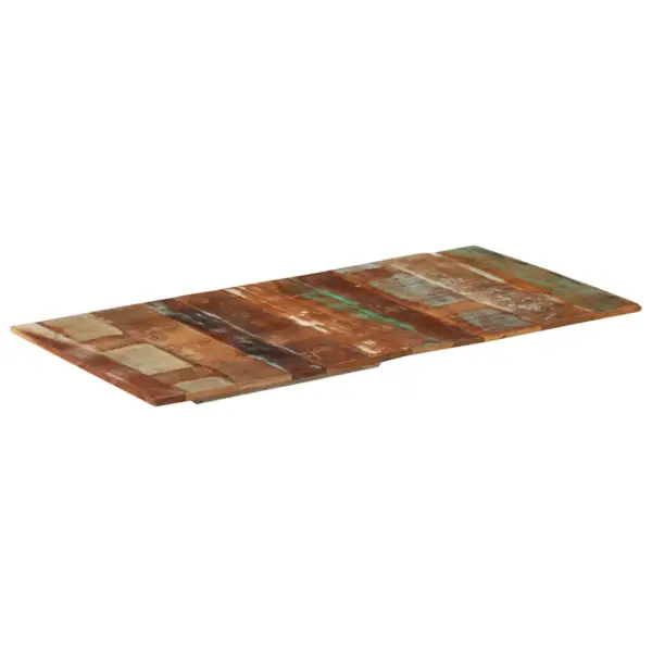 Ristkülikukujuline taaskasutatud täispuidust lauaplaat, 120 x 60 cm, 15–16 mm, mitmevärviline – 4