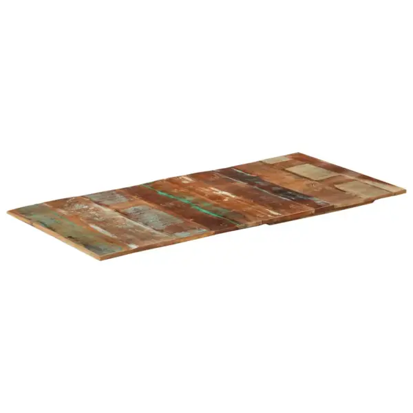 Ristkülikukujuline taaskasutatud täispuidust lauaplaat, 120 x 60 cm, 15–16 mm, mitmevärviline – 5