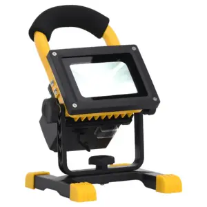 Taaslaetav LED-prožektor käepidemega, 30 W, 1500 lm, külm valge, must-kollane
