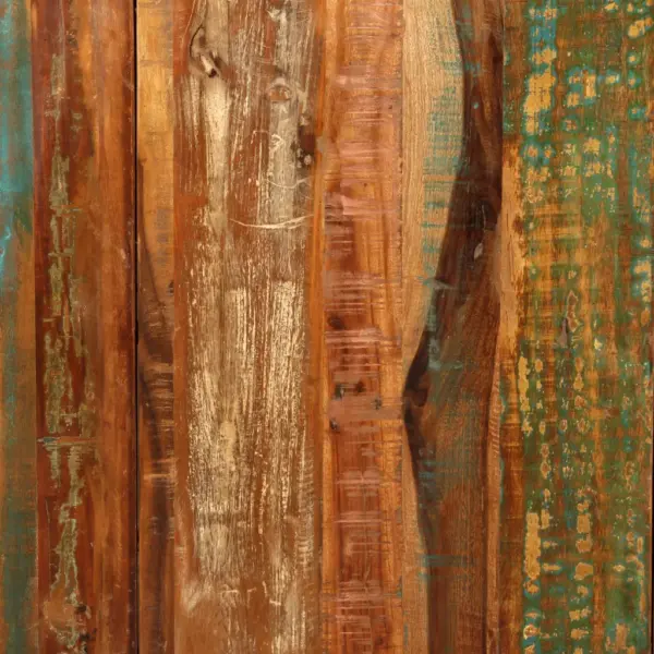 Industriaalstiilis söögilaud taastatud puidust ja terasest, mitmevärviline, 180 x 90 x 76 cm – 11