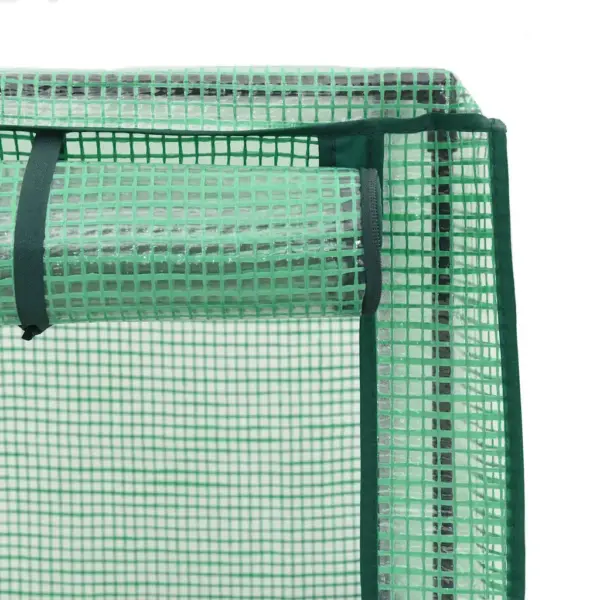 Taimekast kasvuhoonekattega, rotangimustriga, helehall, 120 x 40 x 123 cm - 7