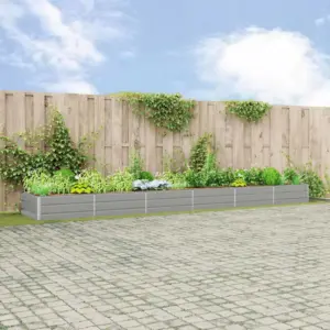 Helehall tsingitud terasest taimekast 580 x 100 x 45 cm