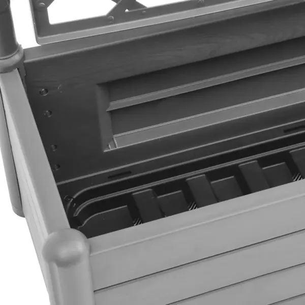 Kivihall taimekast võrega, 90 l, PP, 100 x 43 x 142 cm – 7