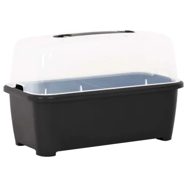 Taimelava läbipaistva kaanega, antratsiithall, 52 l, 77 x 38,7 x 82 cm – 4