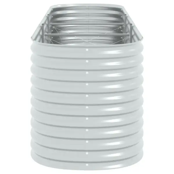 Tsingitud terasest taimelava, hõbedane, 320 x 80 x 81 cm – 6