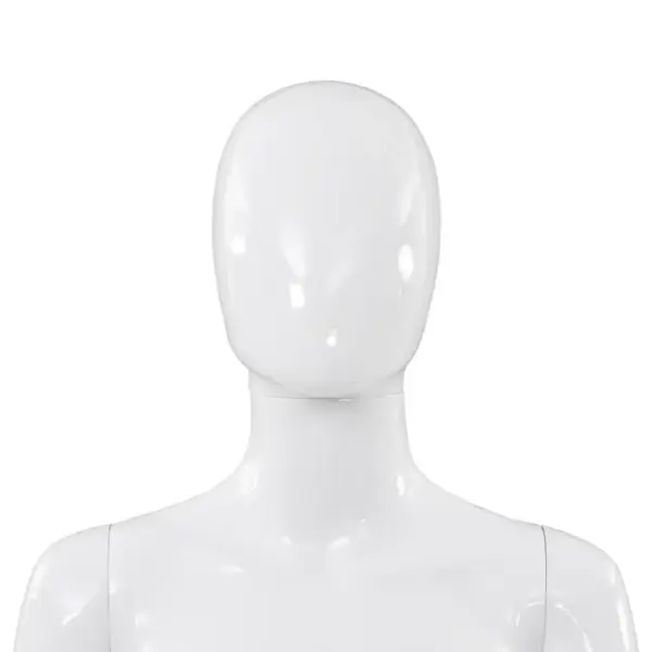 Täispikk naismannekeen klaasist alusel, läikiv valge, 175 cm – 8