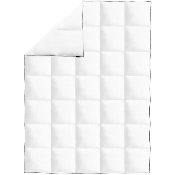 Talvine pardisulgedega suletekk, valge mikrofiiber, 150 x 200 cm – 2