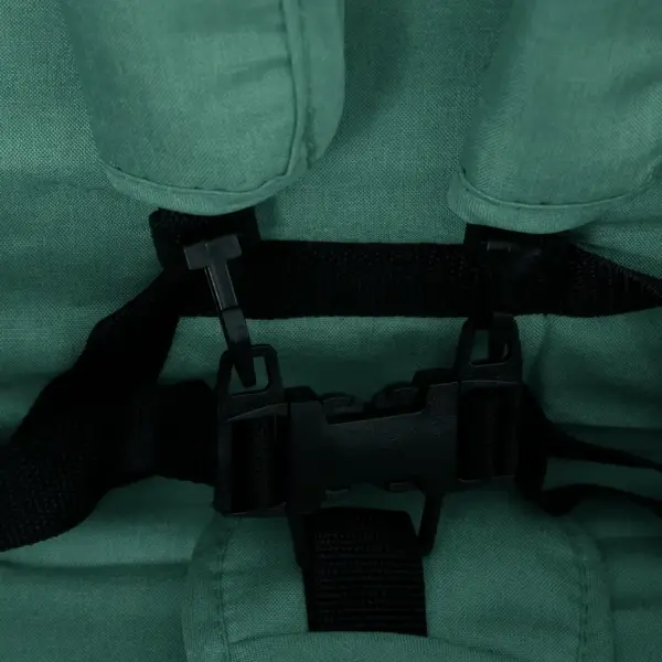 Kokkupandav tandem jalutuskäru kahele lapsele, roheline-must terasraam, 122,5 x 53,5 x 111 cm – 10