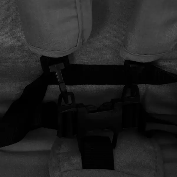 Kokkupandav tandem jalutuskäru kaksikutele, tumehall/must, teras ja lina – 10