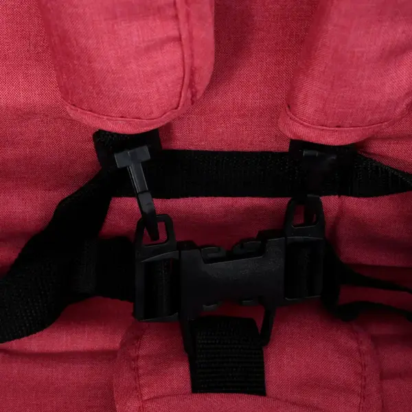 Kokkupandav tandem kaksikute jalutuskäru, punane-must, terasraamiga, 122,5 x 53,5 x 111 cm – 10