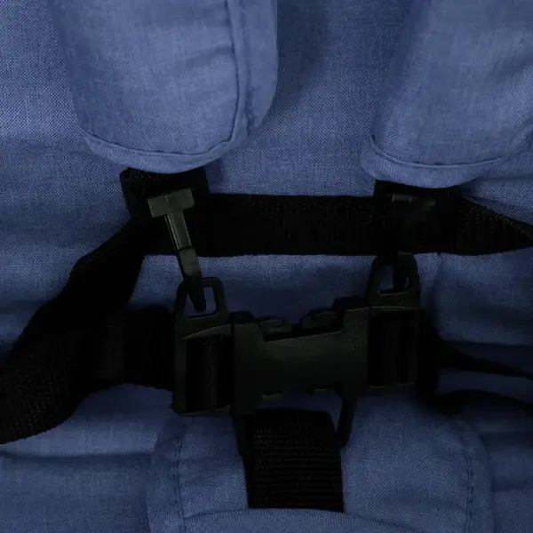 Kokkupandav tandem kaksikute jalutuskäru, tumesinine/must, teras ja lina – 10