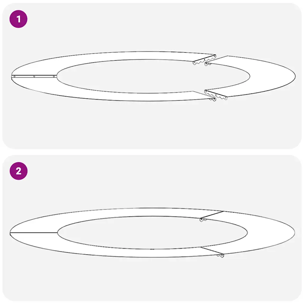 Tasapinnaline terasest puurõngas, must, Ø60/90 cm, 90 x 90 cm