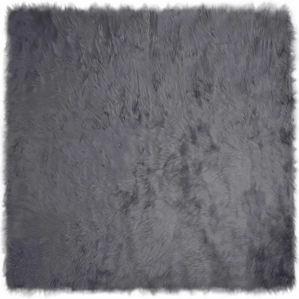 Tehis-lambanahast vaip Tafalla, kõrge karvaga, antratsiit, 120 x 120 cm, polüester – 2