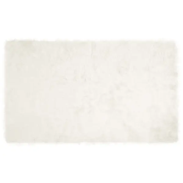 Tehis-lambanahast vaip Tafalla, valge, polüester, 100 x 200 cm – 2
