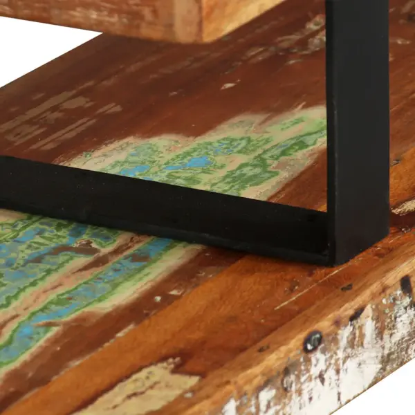 Kaheastmeline telerialus taaskasutatud täispuidust, reguleeritava ülaosaga, 112 cm – 10