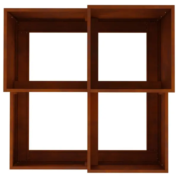 Terasest aia istutuskast avatud põhjaga, roostevärvi, 80 x 80 x 60 cm – 8