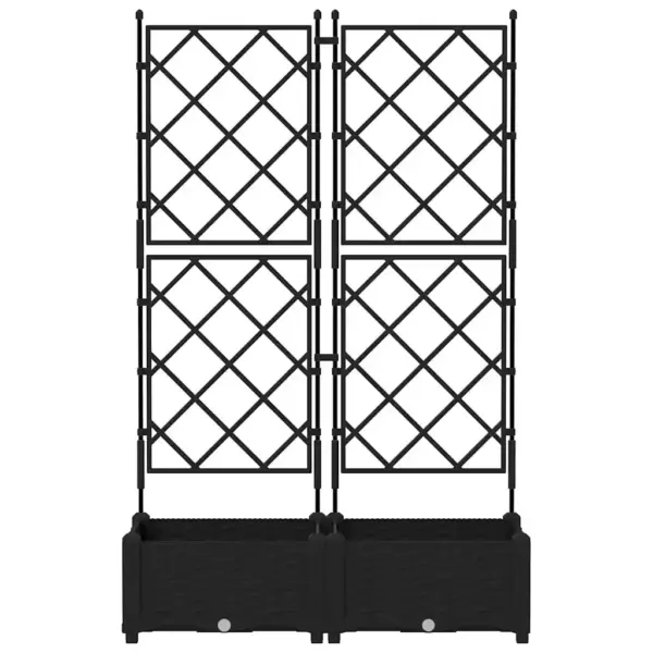 Aia istutuskast trellisega, 2 tk, must teras, 80 x 40 x 125,5 cm – 5