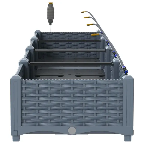 Helehallid terasest aia istutuskastid kastmissüsteemiga, 4 tk, 160 x 40 x 22 cm – 7