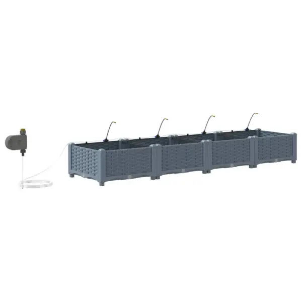 Helehallid terasest aia istutuskastid kastmissüsteemiga, 4 tk, 160 x 40 x 22 cm – 8