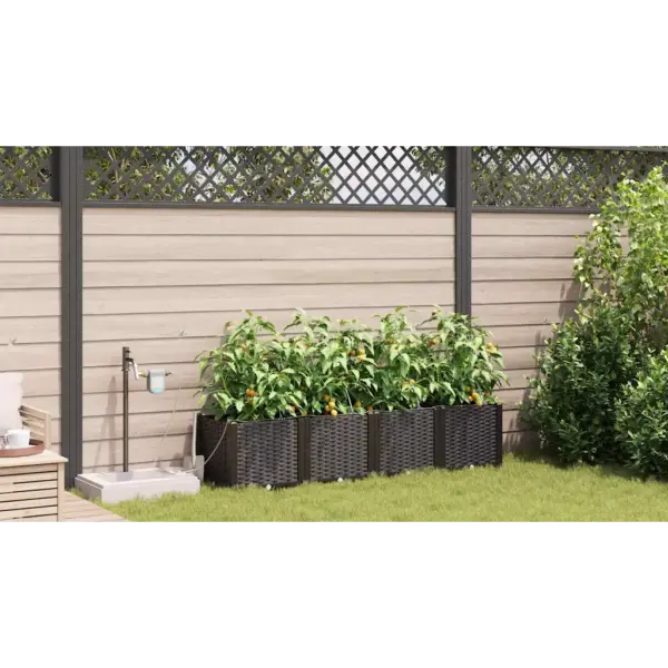 Aia istutuskastid 4 tk, pruun teras, 160 x 40 x 37,5 cm – 4