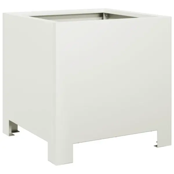 Terasest aia taimekast põhjaga, valge, 30 x 30 x 30 cm – 6