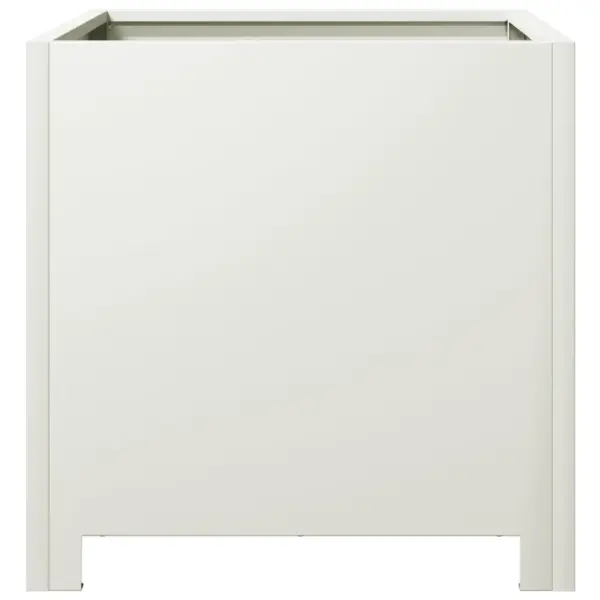 Aia taimekast põhjaga, valge teras, 40 x 40 x 40 cm – 5