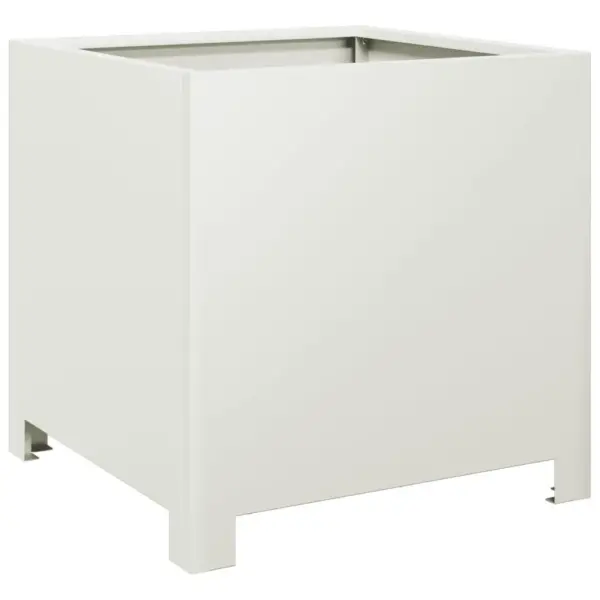 Aia taimekast põhjaga, valge teras, 40 x 40 x 40 cm – 6