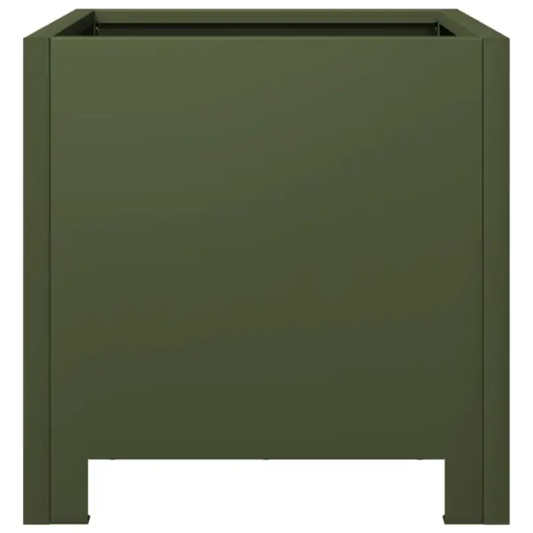 Terasest aia taimekastid põhjaga, 2 tk, oliiviroheline, 30 x 30 x 30 cm – 7