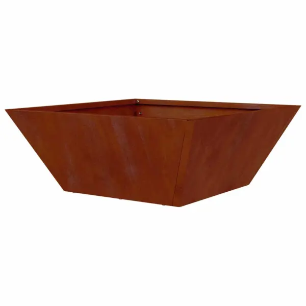 Terasest trapetsikujulised aiapotid, 5 tk, roostetooni, 40 x 40 x 15 cm – 10