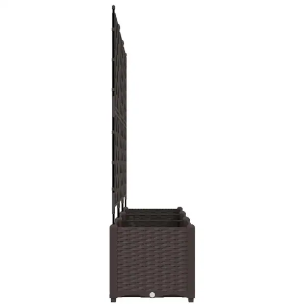 Pruun terasest istutuskast trellisega, 3-osaline komplekt, 120 x 40 x 143 cm – 6