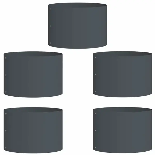 Antratsiitset värvi terasest istutusrõngad, 5 tk, 30 x 30 x 20 cm – 2