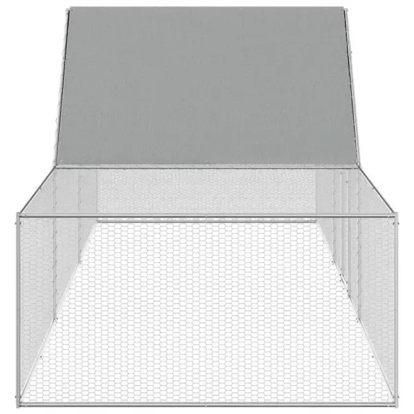 Terasest kanakuut veekindla katusega, hõbedane, 5 x 1 x 1,5 m – 4