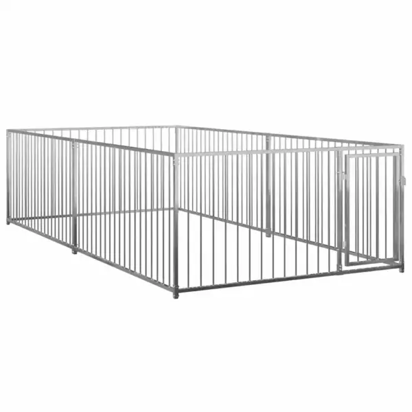 Terasest koeraaedik õue, hõbedane, 200 x 400 x 100 cm – 2