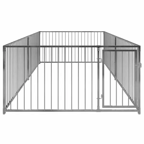 Terasest koeraaedik õue, hõbedane, 200 x 400 x 100 cm – 3