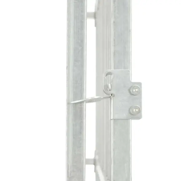 Hõbedane terasest koeraaedik õue lukustatava väravaga 100 x 200 x 100 cm – 5