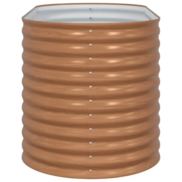 Terasest kõrge aiapeenar, pruun, 160 x 80 x 81 cm – 6