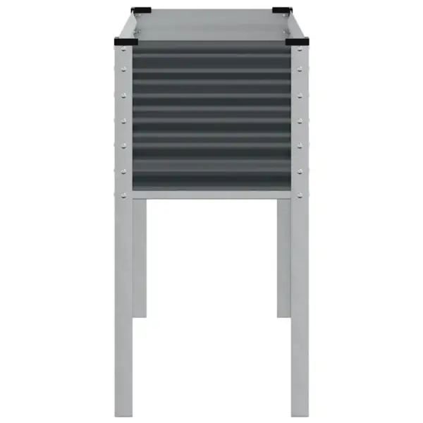 Kõrgendatud aia lillekast terasest, antratsiithall, 100 x 45 x 90 cm – 5