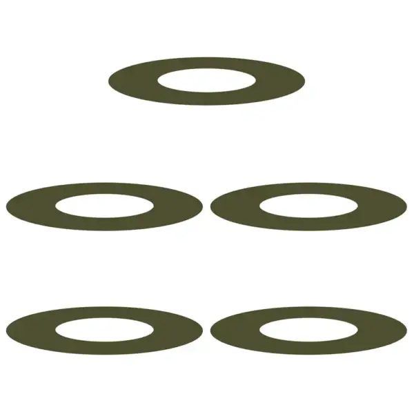 Dekoratiivsed terasest puualuse rõngad, oliiviroheline, 5 tk, Ø30/60 cm – 2