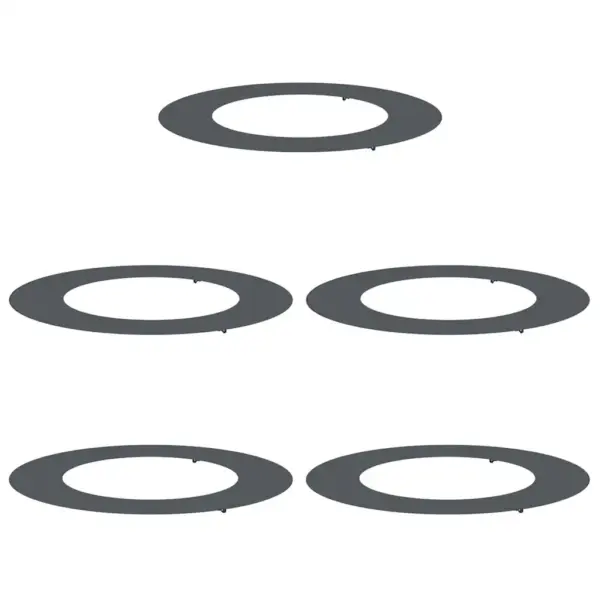 Lamedad dekoratiivsed terasest puuringid, 5 tk, antratsiit, Ø50/80 cm – 2