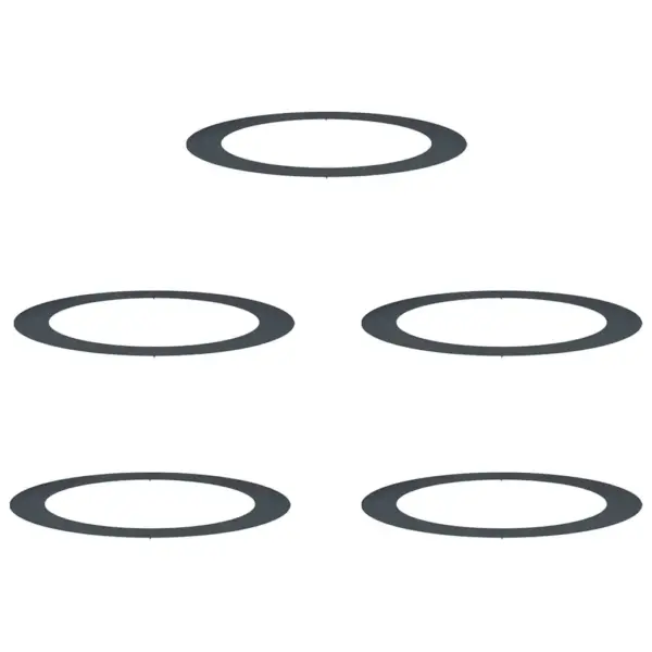 Lame terasest puutüverõngaste komplekt, 5 tk, antratsiit, sobib Ø 90 cm puudele, üldmõõt 120 x 120 cm – 2