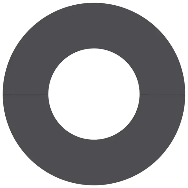 Lamedad terasest puutüverõngad, 5 tk, must, Ø30/60 cm – 5