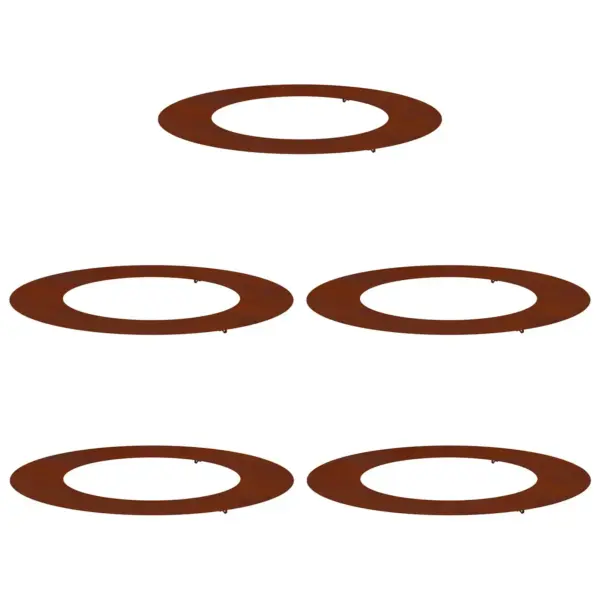 Lamedad pruunid terasest puutüverõngad, 5 tk, Ø50/80 cm – 2