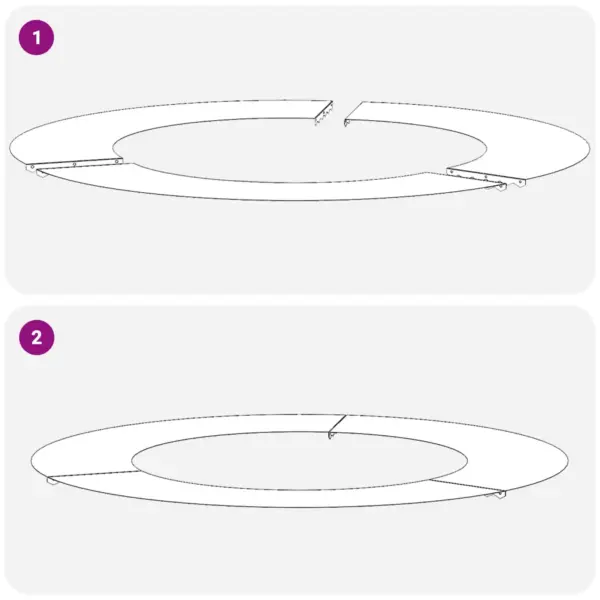 Lamedad pruunid terasest puutüverõngad, 5 tk, Ø50/80 cm – 8