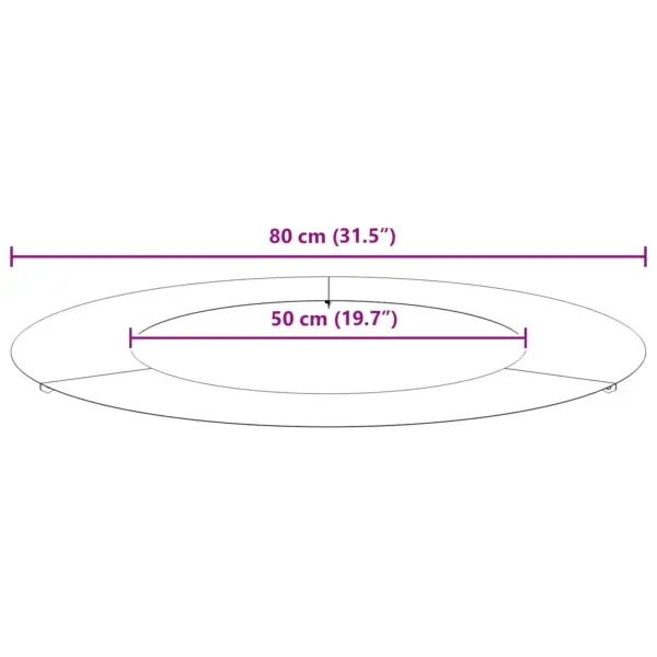 Lamedad pruunid terasest puutüverõngad, 5 tk, Ø50/80 cm – 10