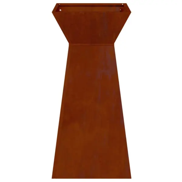 Sambakujuline terasest istutusnõu, roostevärvi, 35 x 35 x 73 cm – 6