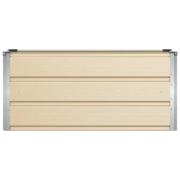 Terasest taimekast 100 x 40 x 45 cm, beež-valge – 4